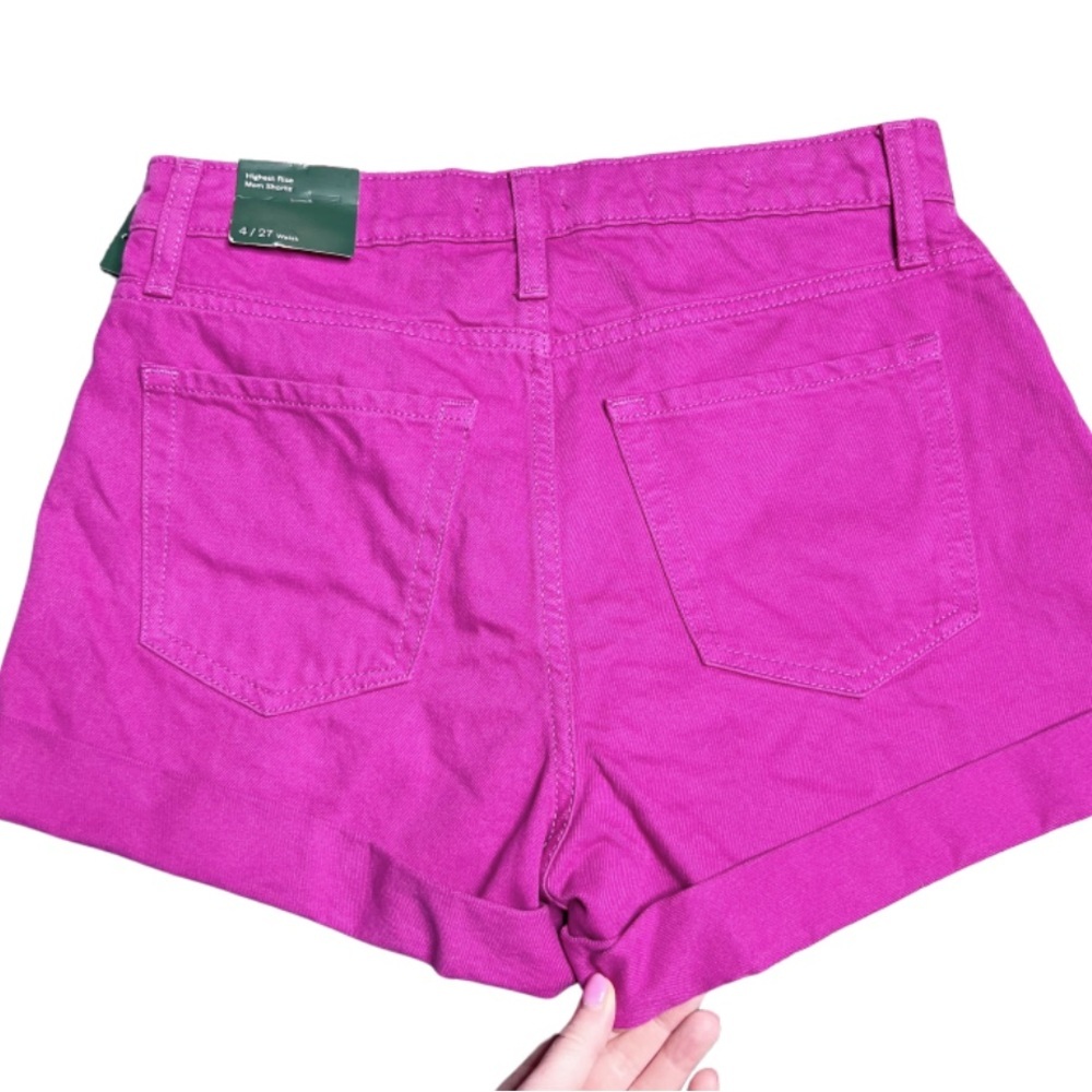NWT Wild Fable Womens Pink High Waisted Cuffed Denim Summer Casual Shorts Size 4 - Picture 12 of 16